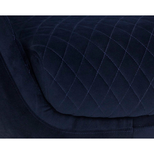 Carine Swivel Lounge Chair - Quilted Abbington Navy
