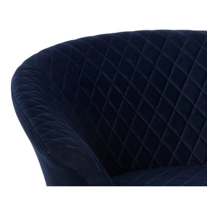Carine Swivel Lounge Chair - Quilted Abbington Navy