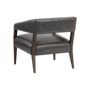 Carlyle Lounge Chair - Brentwood Charcoal Leather