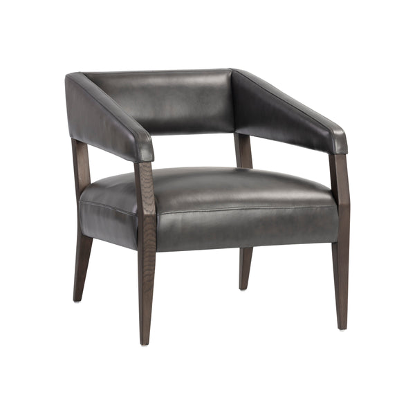 Carlyle Lounge Chair - Brentwood Charcoal Leather