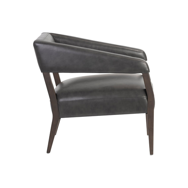Carlyle Lounge Chair - Brentwood Charcoal Leather