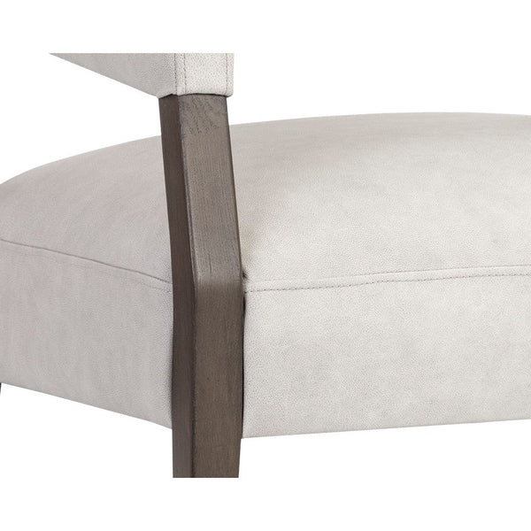 Carlyle Lounge Chair - Saloon Light Grey Leather