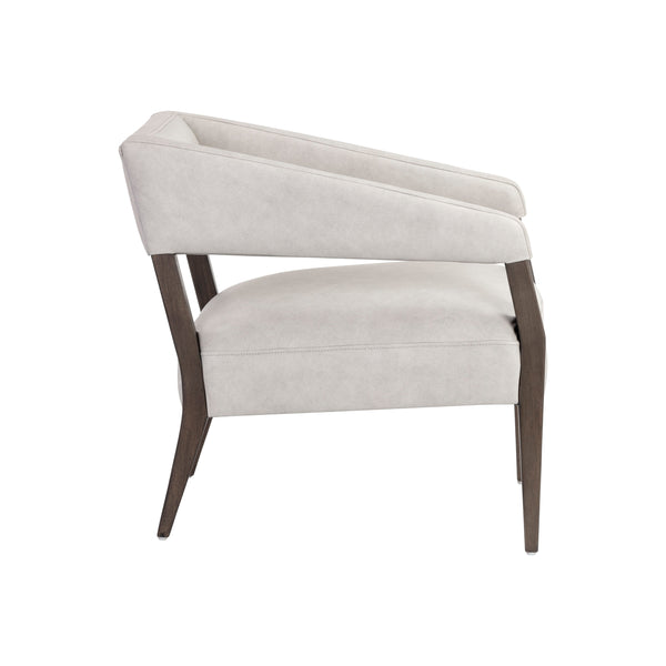 Carlyle Lounge Chair - Saloon Light Grey Leather