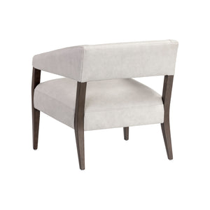 Carlyle Lounge Chair - Saloon Light Grey Leather