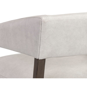 Carlyle Lounge Chair - Saloon Light Grey Leather