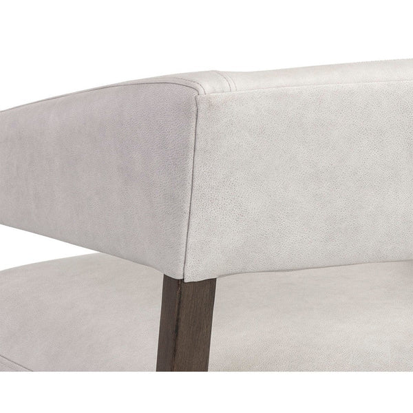 Carlyle Lounge Chair - Saloon Light Grey Leather