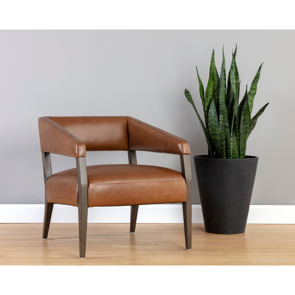 Carlyle Lounge Chair - Shalimar Tobacco Leather