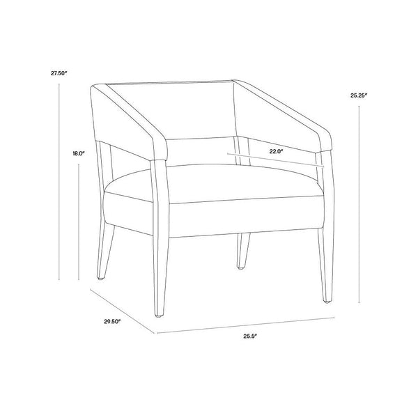 Carlyle Lounge Chair - Shalimar Tobacco Leather