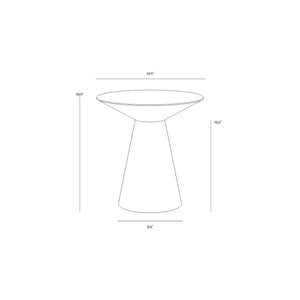 Carmel End Table - Stainless Steel