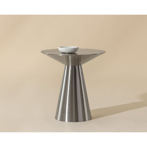 Carmel End Table - Stainless Steel