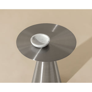 Carmel End Table - Stainless Steel