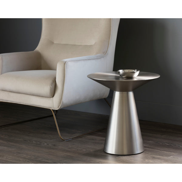 Carmel End Table - Stainless Steel