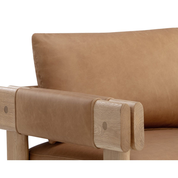 Carmichael Lounge Chair - Ludlow Sesame Leather