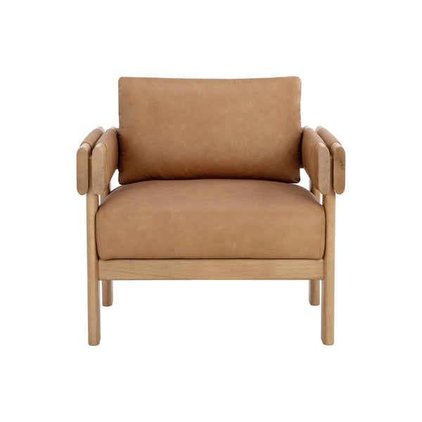 Carmichael Lounge Chair - Ludlow Sesame Leather