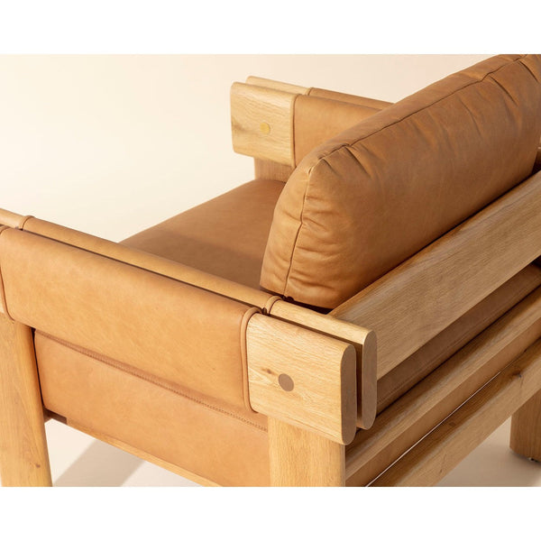 Carmichael Lounge Chair - Ludlow Sesame Leather