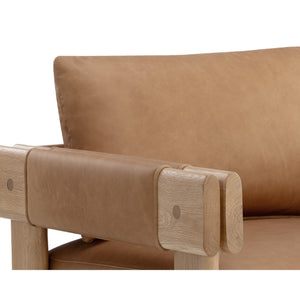 Carmichael Lounge Chair - Ludlow Sesame Leather