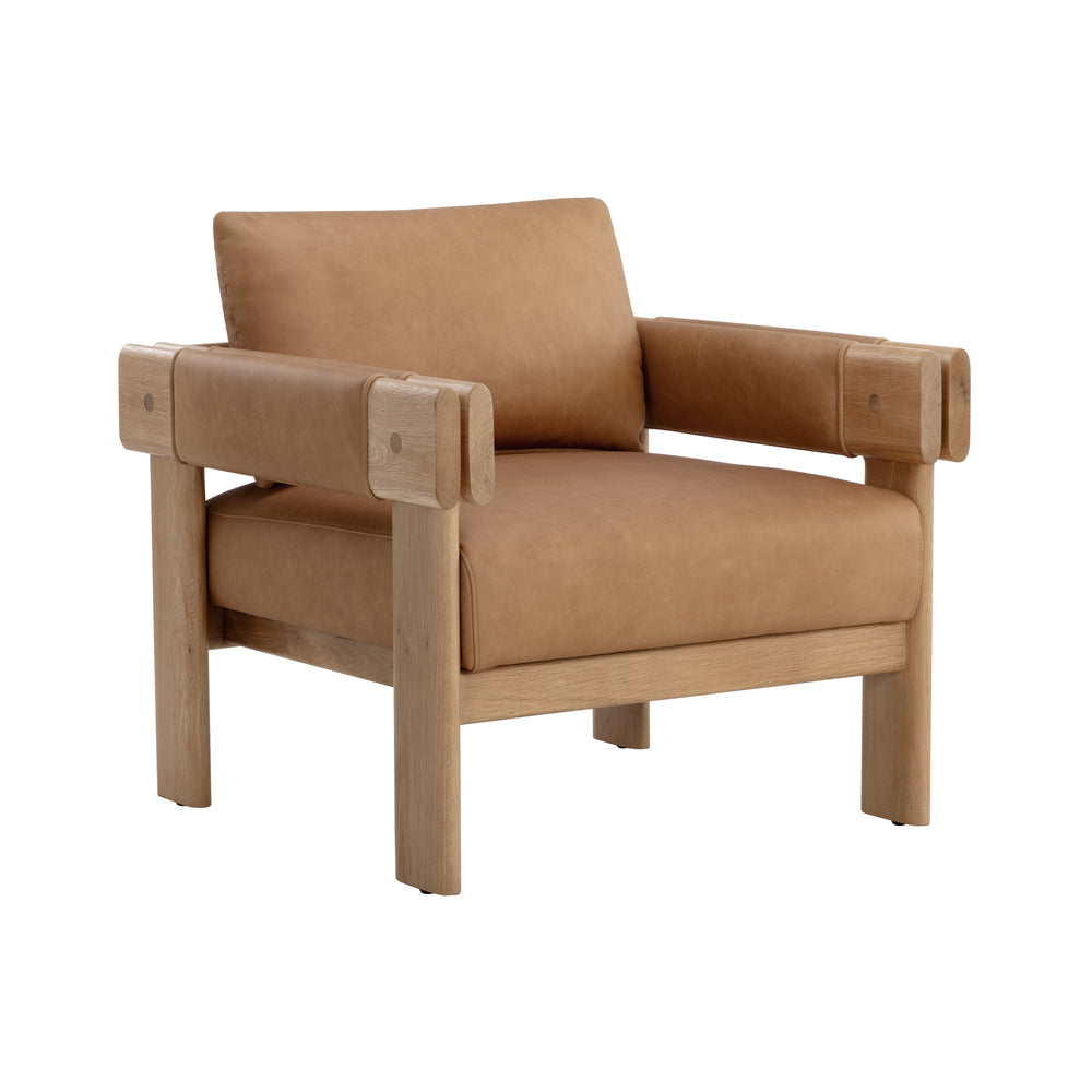 Carmichael Lounge Chair - Ludlow Sesame Leather