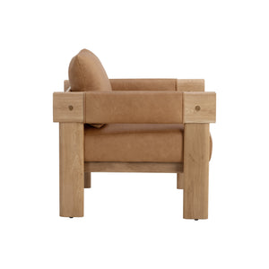 Carmichael Lounge Chair - Ludlow Sesame Leather