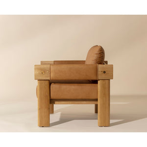 Carmichael Lounge Chair - Ludlow Sesame Leather