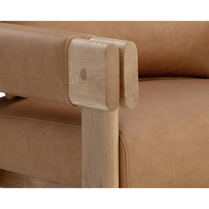 Carmichael Lounge Chair - Ludlow Sesame Leather