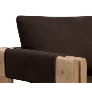 Carmichael Lounge Chair - Nubuck Cocoa Leather