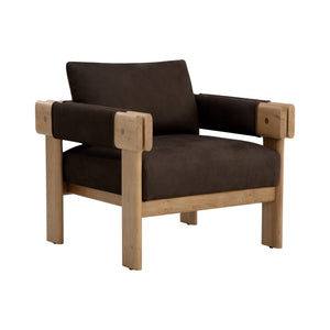 Carmichael Lounge Chair - Nubuck Cocoa Leather