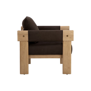Carmichael Lounge Chair - Nubuck Cocoa Leather