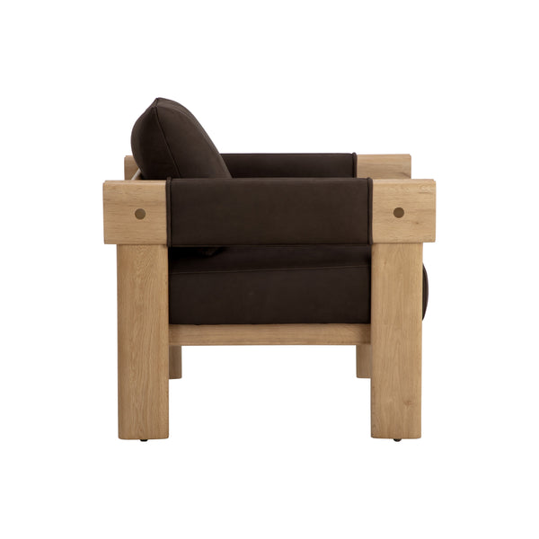Carmichael Lounge Chair - Nubuck Cocoa Leather