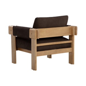 Carmichael Lounge Chair - Nubuck Cocoa Leather