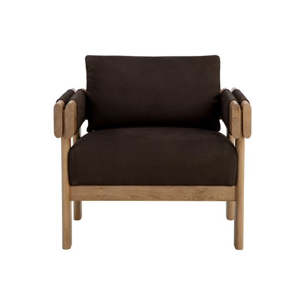 Carmichael Lounge Chair - Nubuck Cocoa Leather