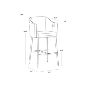Carter Barstool - Napa Beige / Napa Tan