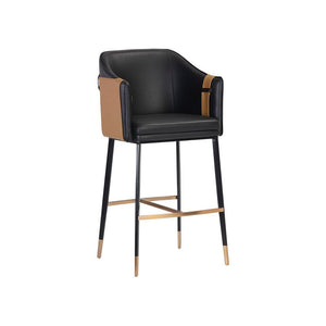 Carter Barstool - Napa Black / Napa Cognac