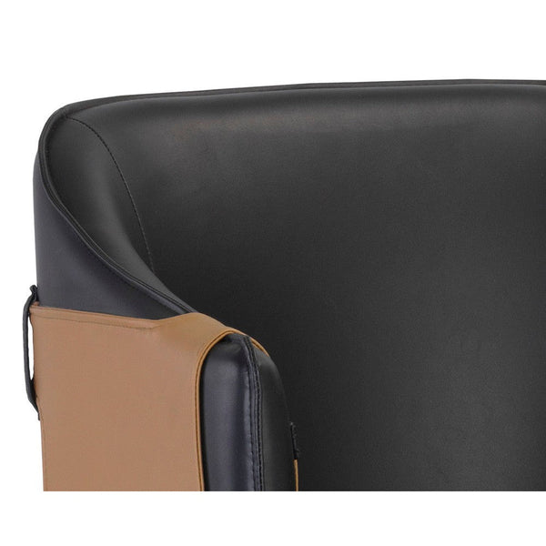 Carter Barstool - Napa Black / Napa Cognac