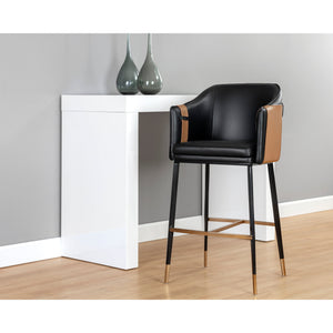 Carter Barstool - Napa Black / Napa Cognac
