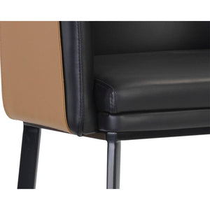 Carter Barstool - Napa Black / Napa Cognac