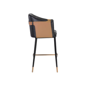 Carter Barstool - Napa Black / Napa Cognac