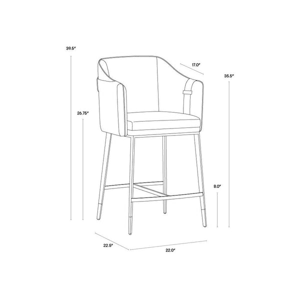 Carter Counter Stool - Napa Beige / Napa Tan