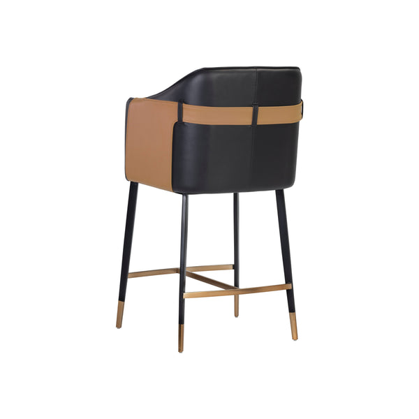 Carter Counter Stool - Napa Black / Napa Cognac