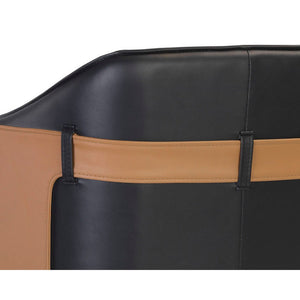 Carter Counter Stool - Napa Black / Napa Cognac