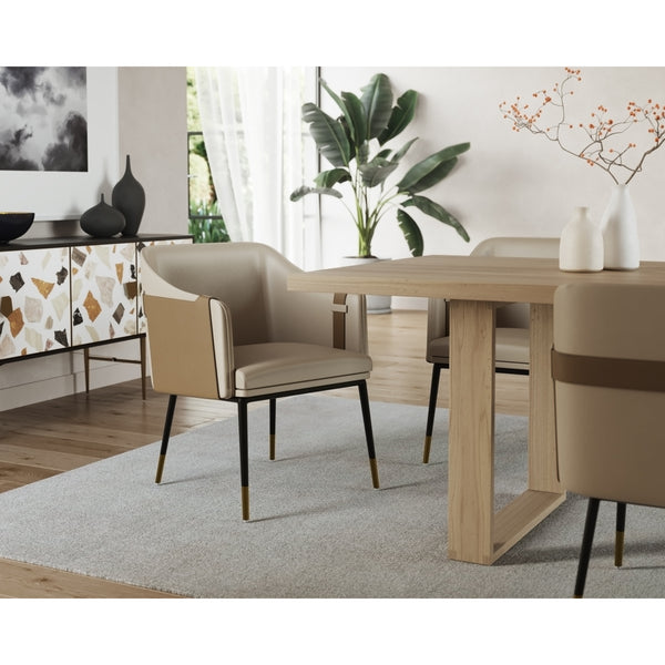 Carter Dining Armchair - Napa Beige / Napa Tan