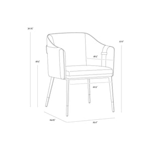 Carter Dining Armchair - Napa Beige / Napa Tan