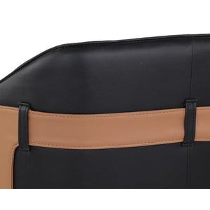 Carter Dining Armchair - Napa Black / Napa Cognac