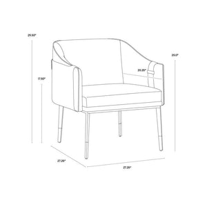 Carter Lounge Chair - Napa Black / Napa Cognac