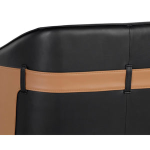 Carter Lounge Chair - Napa Black / Napa Cognac