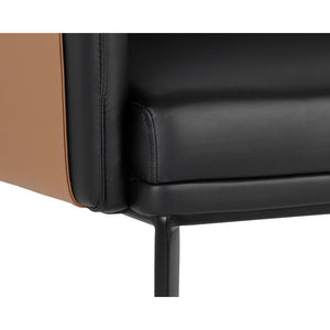 Carter Lounge Chair - Napa Black / Napa Cognac
