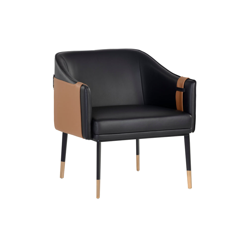 Carter Lounge Chair - Napa Black / Napa Cognac