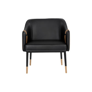 Carter Lounge Chair - Napa Black / Napa Cognac