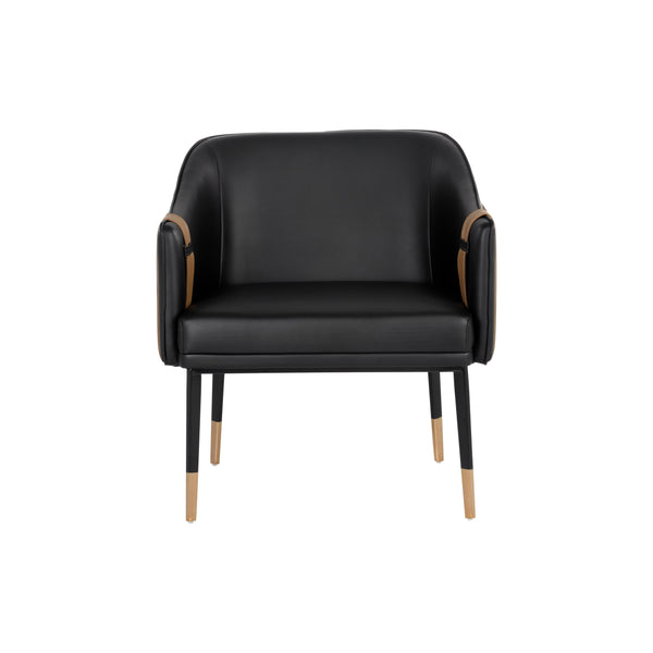 Carter Lounge Chair - Napa Black / Napa Cognac