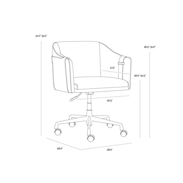 Carter Office Chair - Napa Beige / Napa Tan