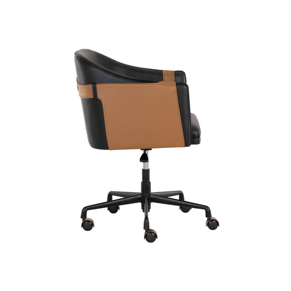 Carter Office Chair - Napa Black / Napa Cognac